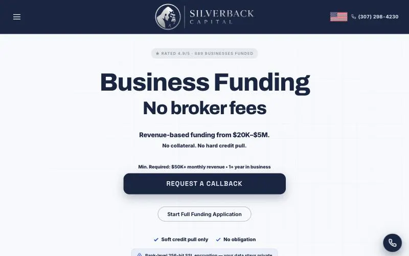 Homepage of silverbackcapital.fund